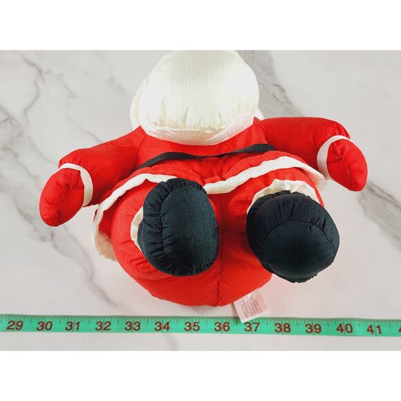 Christmas Santa Claus Polyester 12" Large Soft Plush Stuffed Toy 1978 Korea Vtg - Picture 16 of 16